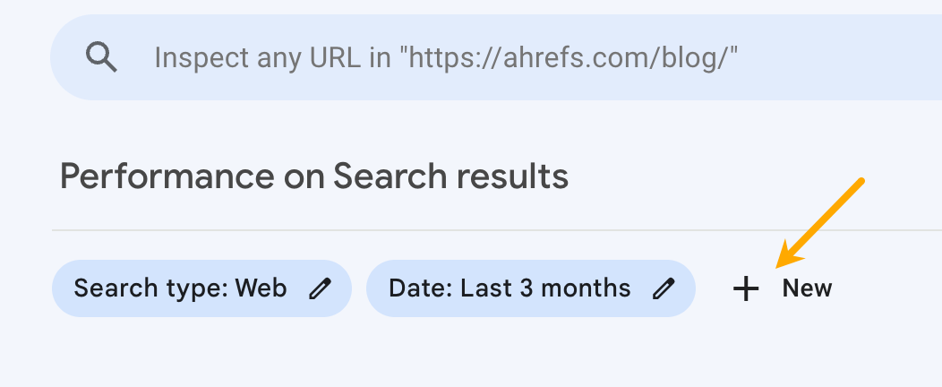 Ajout d'un filtre dans Google Search Console