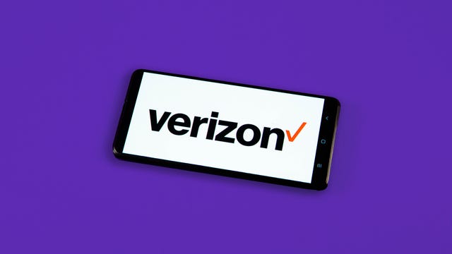 Logo Verizon sur l'écran du téléphone