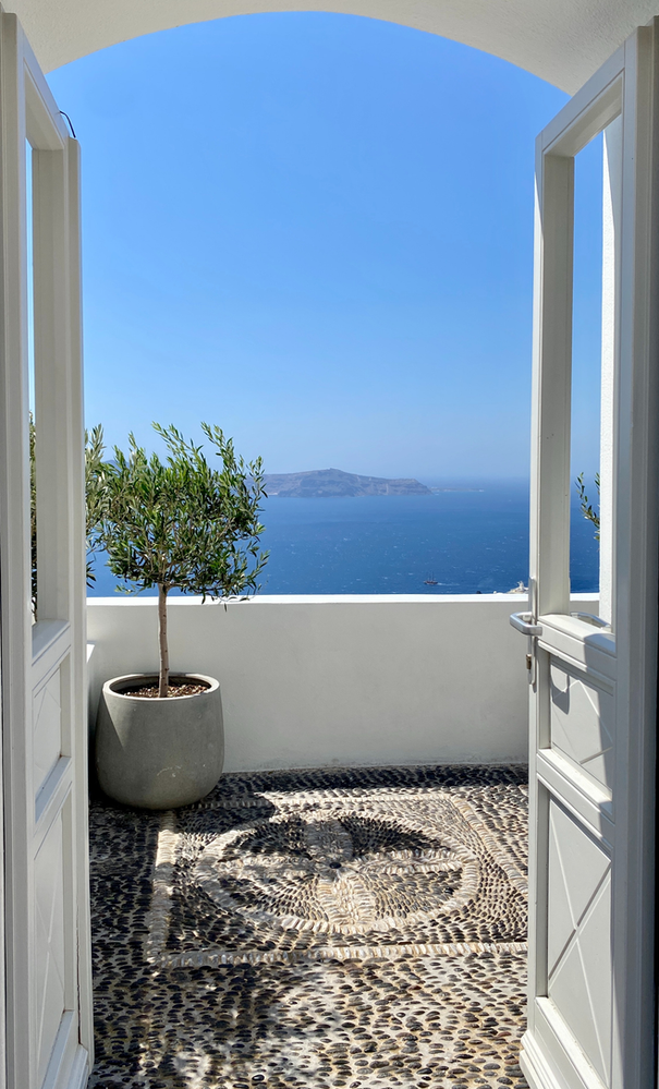 terrasse avec vue mer