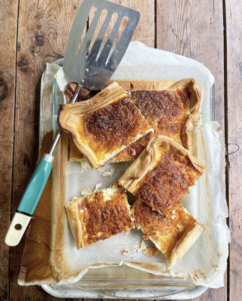 Flan au fromage pour le dîner scolaire