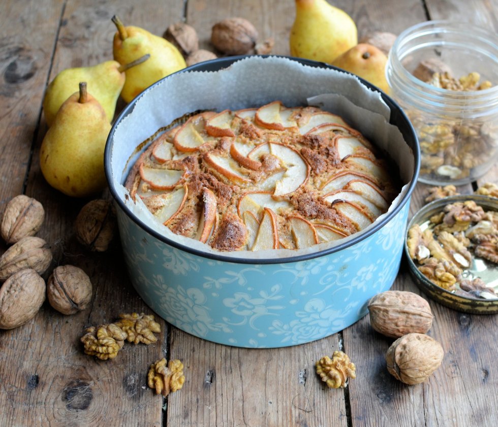 Cake poire, noix et cassonade