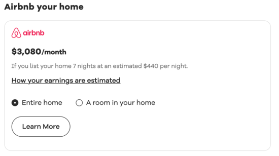 estimation de la maison entière