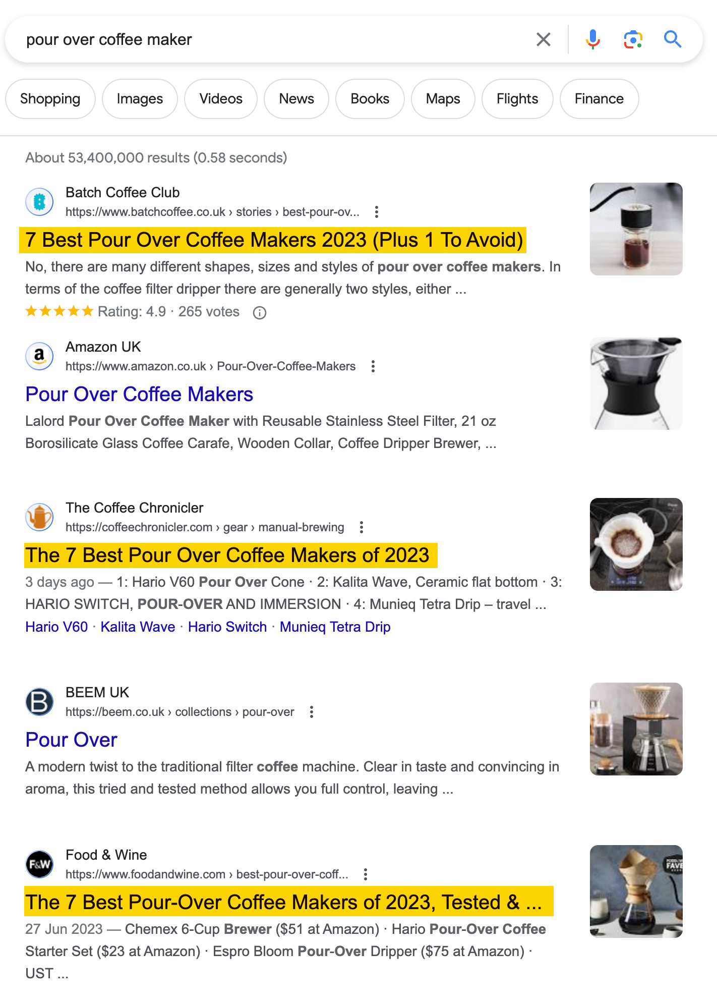 Résultats de recherche pour "verser dans la cafetière"
